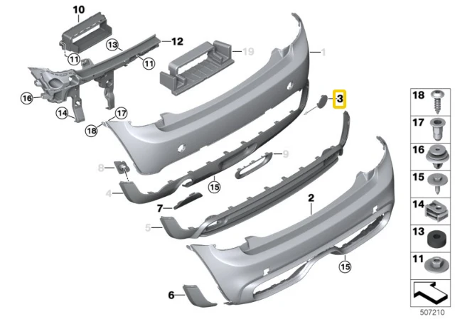 Bmw Mini F56 F57 Galinio Dešiniojo Towing Lug Originalus 51317380022