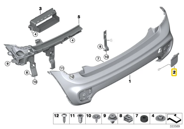 Bmw Mini F56 F57 Galinio Troselio Angos Dangtelis Originalus 51127382174