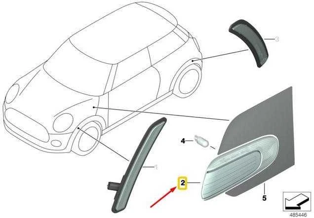 BMW MINI F56 priekinis dešinysis sparnas posūkio indikatorius originalus 63137298352