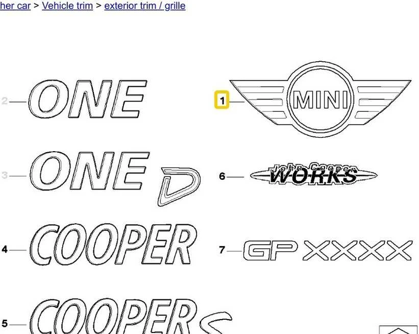 BMW MINI JCW R52 R53 Priekinis kapotas MINI chromuota emblema 51140660106 Originali