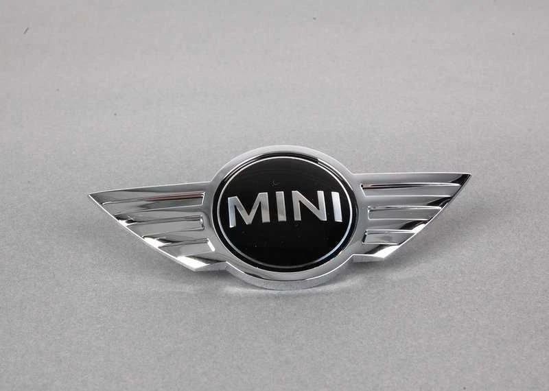 BMW MINI JCW R52 R53 Priekinis kapotas MINI chromuota emblema 51140660106 Originali