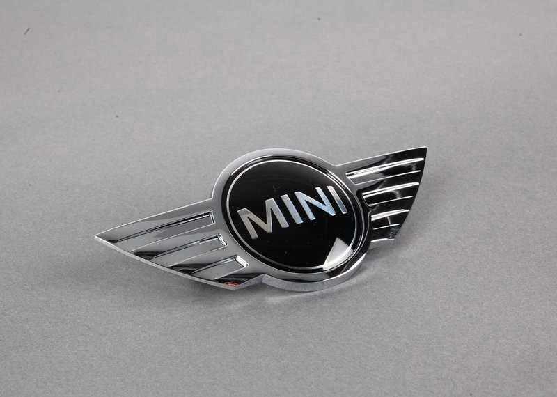 BMW MINI JCW R52 R53 Priekinis kapotas MINI chromuota emblema 51140660106 Originali