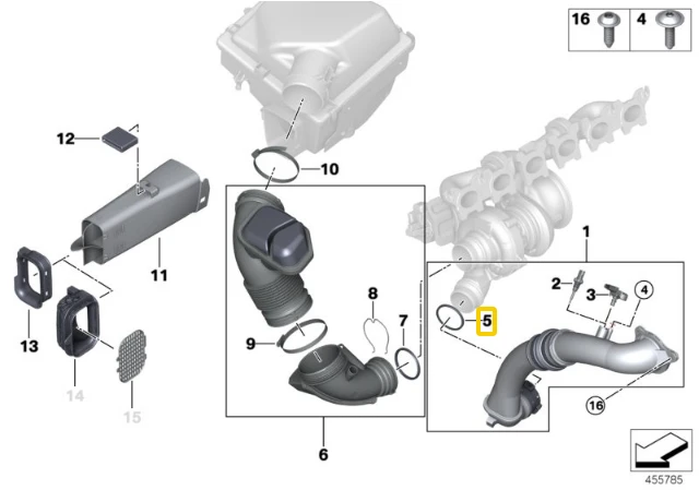 BMW MINI Oro Šildymo Angos Antgaliukas Originalus 11618506787