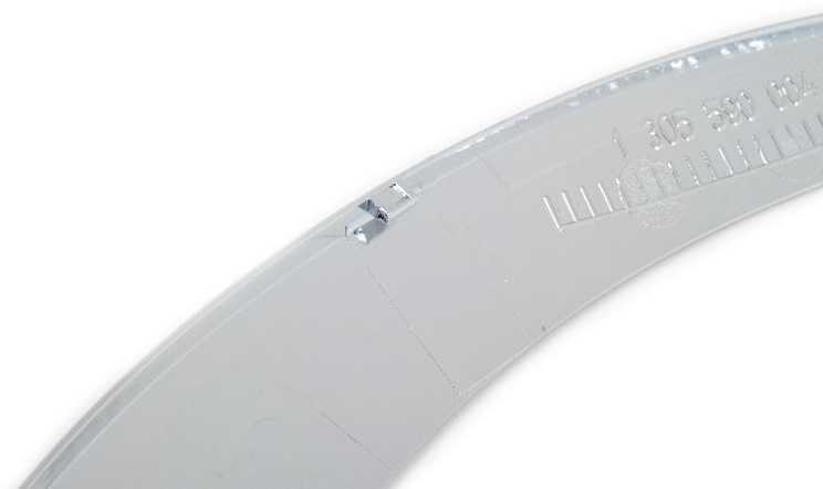 BMW MINI R50 R53 Chromuotas priekinio žibinto žiedas kairėje pusėje originalus 63126917835