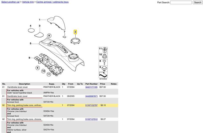 BMW "Mini R52 R50 R53" galinis gėrimų puodelio laikiklis antracito juodos spalvos žiedas 51167132797 originalus