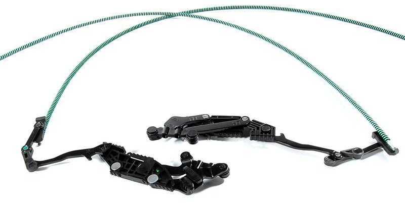BMW MINI R52 Stoglangio mechanizmo kabrioleto viršaus remonto lynų rinkinys originalus 54347174761