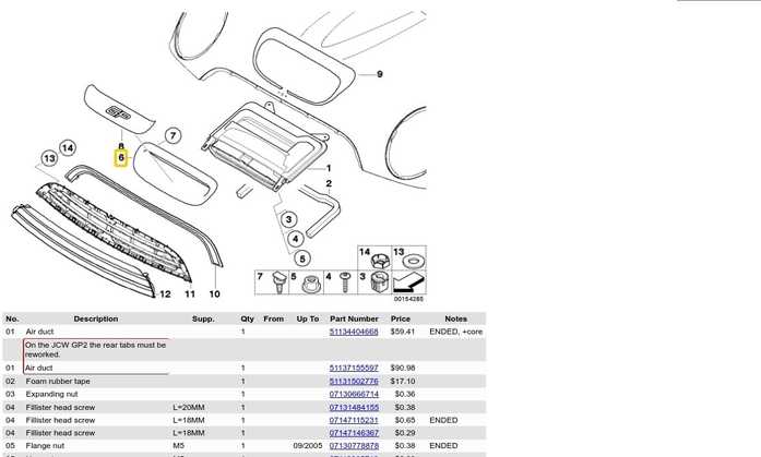BMW MINI R53 oro įsiurbimo anga 51137123430 Originali