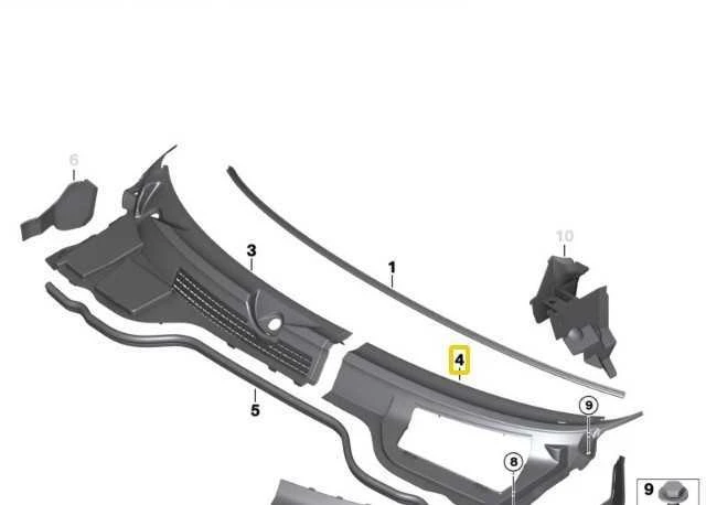 BMW MINI R55 R56 valytuvų apdailos panelė dešinėje keleivio pusėje originali 51132751212