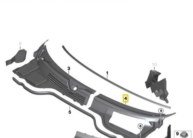 BMW MINI R55 R56 valytuvų apdailos panelė dešinėje keleivio pusėje originali 51132751212