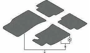 Bmw Mini R56 R55 R57 R58 R59 Grindų Kilimėliai Veliūras Siūlės Raudoni Originalus 51477324832