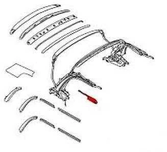 BMW MINI R57 Dangtis dešinėje viduryje Originalus 54342758090