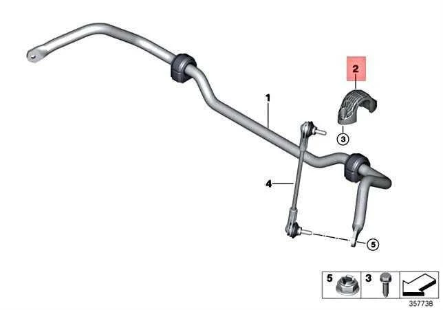 BMW MINI ZINORO X1 Cooper JCW One F39 stabilizatoriaus atrama 33506861149 Originali