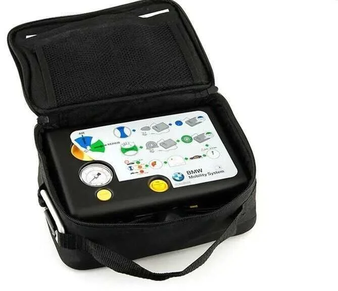 BMW Mobility Set padangų remonto rinkinys su kompresoriumi 71102333674 Originalus