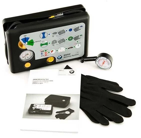 BMW Mobility Set padangų remonto rinkinys su kompresoriumi 71102333674 Originalus