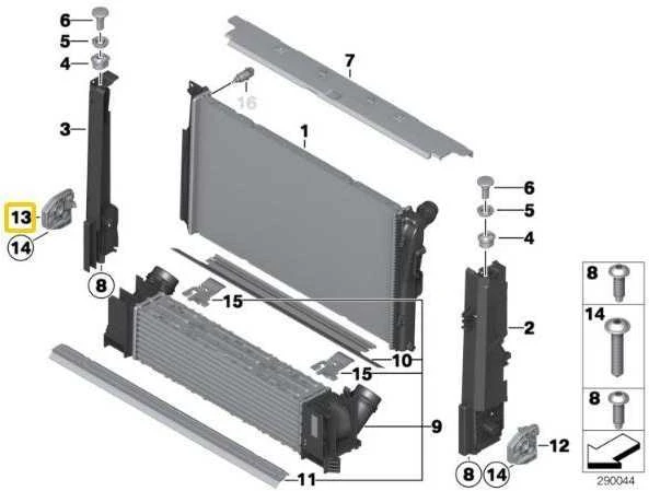BMW Modulio Dėklas Dešinysis F20 F21 F22 F30 F31 F32 F33 F34 F36 I01 I12 Originalus 17118620733