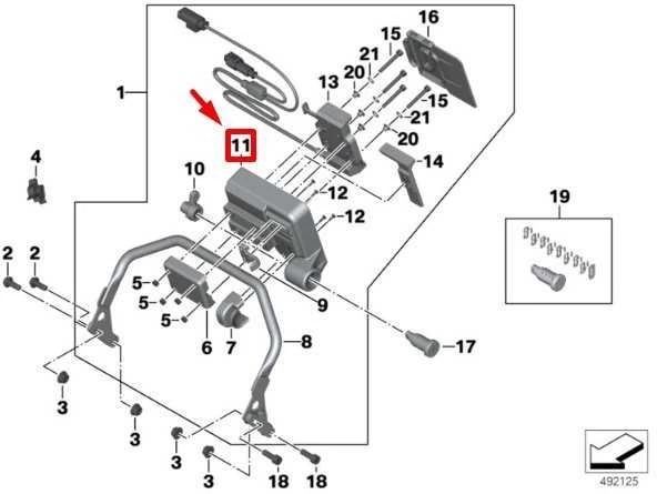 BMW Motorrad navigacijos GPS pagrindo plokštė R1200 GS R RS 65908524462