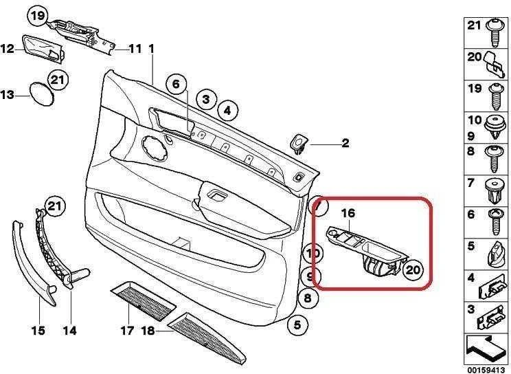 Bmw Naujas E70 E71 Priekinės Durys Išpjovos Laikiklio Apdaila Smėlio Spalvos Dešinė RHD 6975780