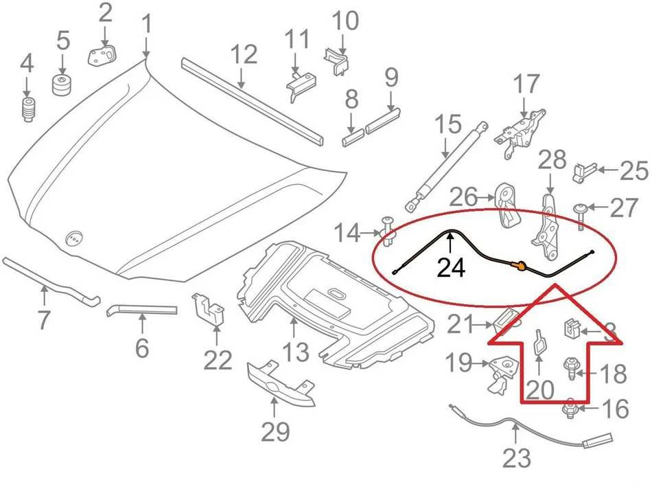 BMW NAUJAS ORIGINALUS E87 E90 E91 BOWDEN GALINĖS DALIES VARIKLIO DANGČIO ATLEIDIMO TROSAS 7060529