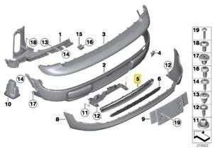 BMW Naujas originalus MINI Clubman R55 LCI rėmo apdaila grotelių galiniam bamperiu 7260569 OEM