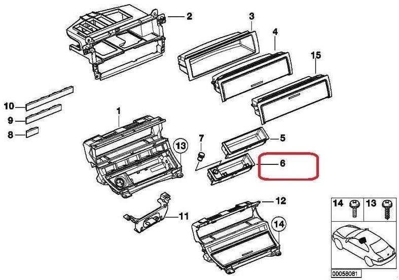 BMW NAUJAS ORIGINALUS ORIGINALUS 3 SERIJOS E46 PRIEKINIS PELENINĖS ĮDĖKLAS, Juodas RHD 8229175
