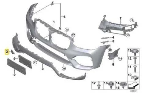BMW Naujas Originalus X3 SERIJA G01 Priekinis Bamperis Tralo Kabliuko Akių Dangtelis 8064606 OEM