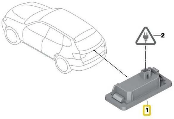 Bmw Numerio Lentelės Šviesos Diodas Led E81 E87 F20 F21 Originalus 63267193294