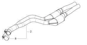 BMW originalus išmetimo duslintuvo/kolonėlės spaustukas E46/E83 18307785717