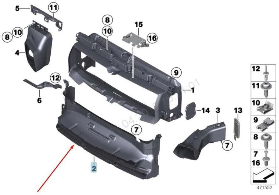 Bmw Oro Air Duct Bottom 2 F23 51748054419