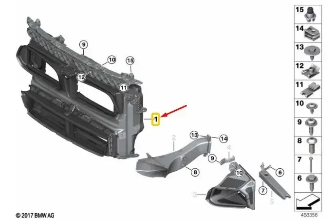 Bmw Oro Air Duct With Flap Control X2 F39 51748493925
