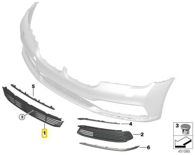 Bmw Oro G11 G12 7 Centrinis Oro Įpūtės Grillis Originalus 51117486833