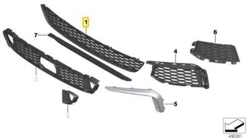 Bmw Oro G30 G31 Centrinis Oro Įpūtės Grillis Originalus 51118064930