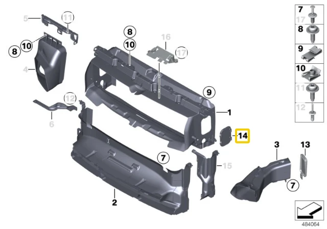 BMW Oro Gamyklų Dangtis F20 F21 F30 F32 F33 F36 Originalus 51747390255