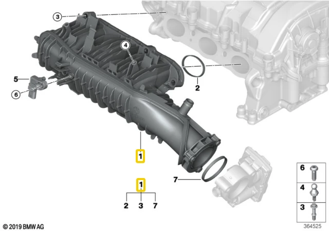 Bmw Oro Įpurkimo Sistemos Valdymas F40 F44 F48 F56 Originalus 11618655825