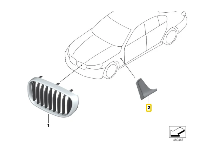 Bmw Oro Kanalo Šoninės Sienelės Apdaila G11 G12 51137347377