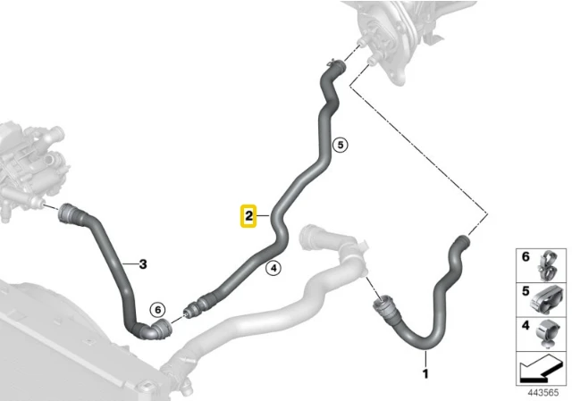 BMW Oro Šildymo Šlaistė F20 F21 F22 F30 F32 F33 Originalus 64219329643