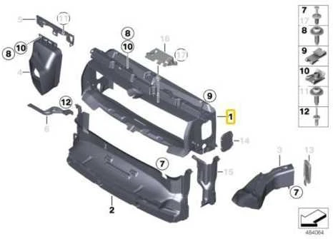 BMW Oro Šildytuvo Oro Kanalai 1 F20 LCI 05 2014 02 2018 Originalus 51747383766