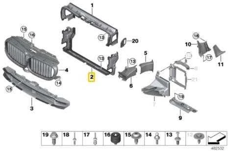 BMW Oro Šilumos Vamzdis Apatinis 7 G11 G12 Originalus 51747359797