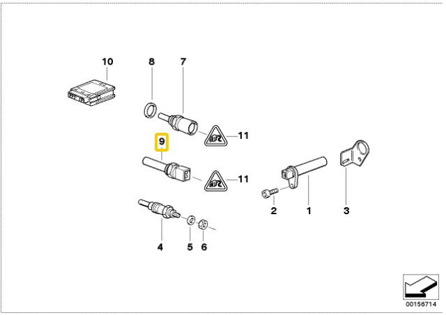 Bmw Oro Temperatūros Jutiklis E36 E46 E39 E60 E61 E65 X3 X5 Originalus 11613449116