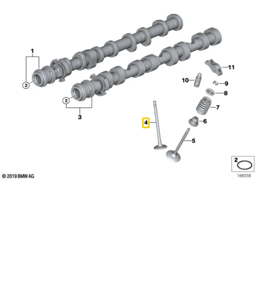BMW Oro Variklio Vožtuvas Originalus 11348605662
