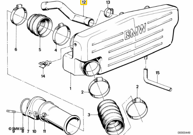 BMW Oro Ventiliacijos Šlaunis 5 E28 6 E24 Originalus 11151306958