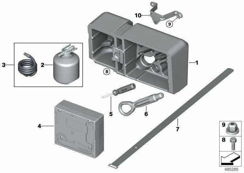BMW Padangų Pripūtimo Butelis F20 F21 F22 F23 F45 F46 I01 I12 X1 F48 Originalus 71106888308