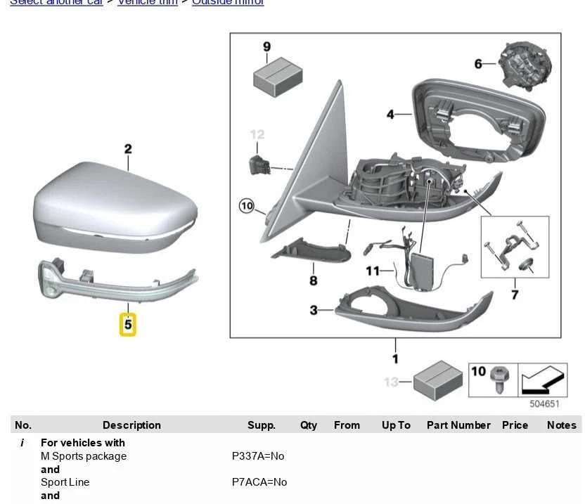 Bmw Pagalbinis Posūkio Rodiklis Veidrodis Dešinysis G20 G21 Originalus 63137498160