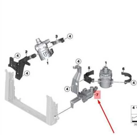 BMW Pagalbinis Vandens Siurblis F10 F12 F13 Originalus 17122284124