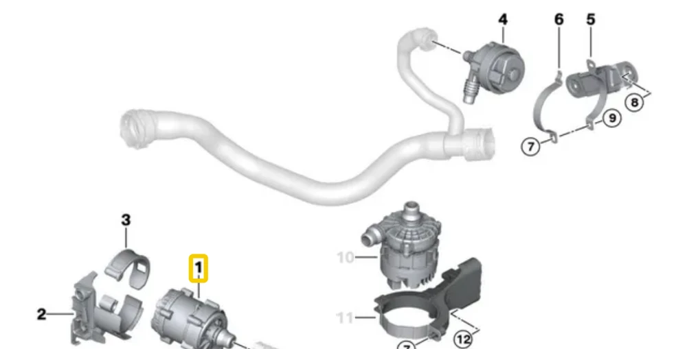 Bmw Pagalbinis Vandens Siurblis G30 G31 G32 Originalus 11518638237