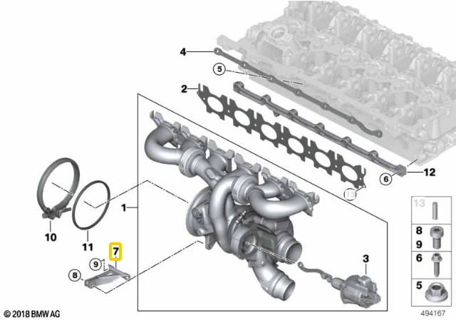 BMW Palaikymas 1 F20 LCI 2 F22 3 F30 LCI Originalus 11657643148