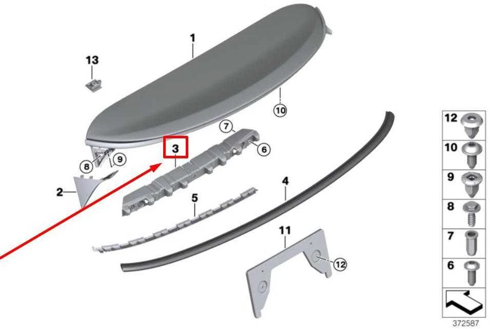 Bmw Palaikymo Lentyna Mini F56 F55 51627337600