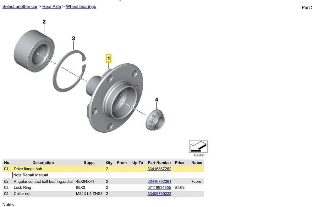 Bmw Pavaros Flanšo Stebulė F30 F31 F34 Originalus 33416867262