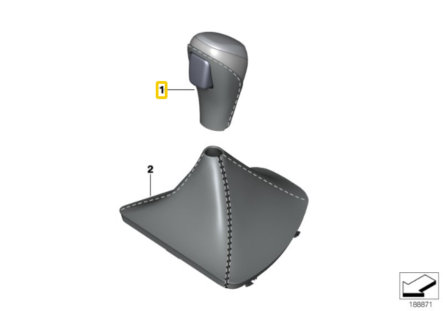 BMW Performance Selektorius Grip E81 E87 E90 25162153758 Originalus