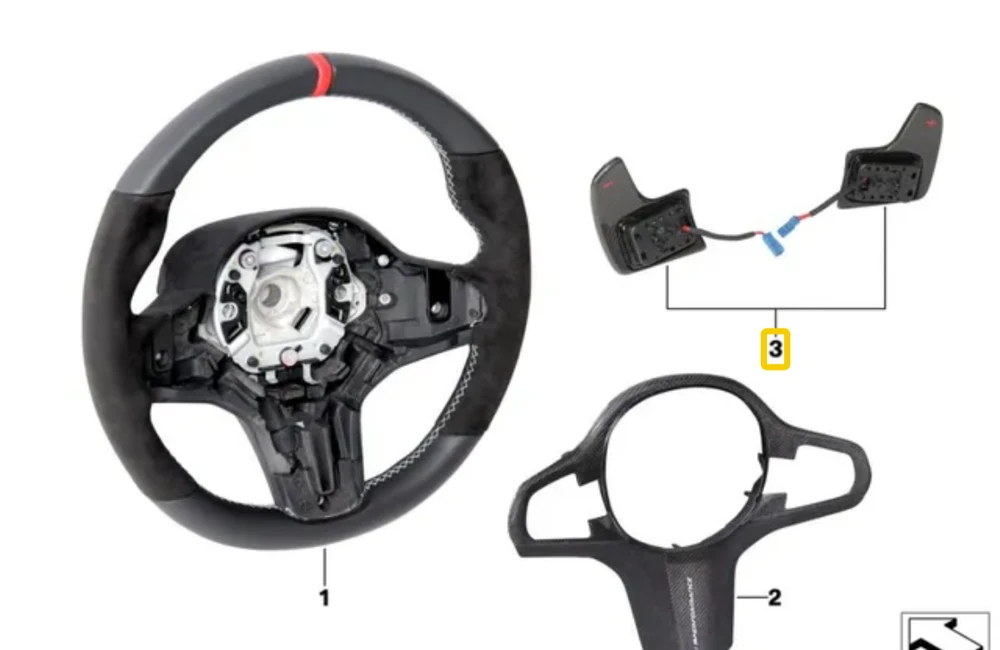 Bmw Perjungimo Paddles G30 G31 G32 G11 G12 G14 F90 F91 F92 F97 F98 G01 G02 G05 G06 G07 Originalus 61312455282