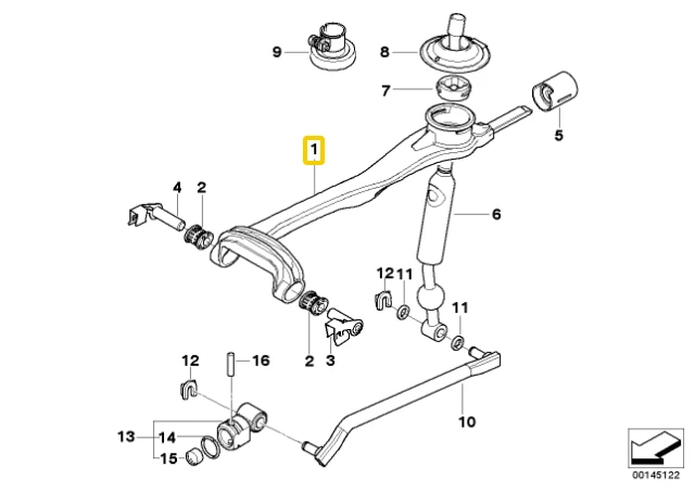 Bmw Perjungimo Rankena 5 E60 E61 2004 2010 Originalus 25117573124